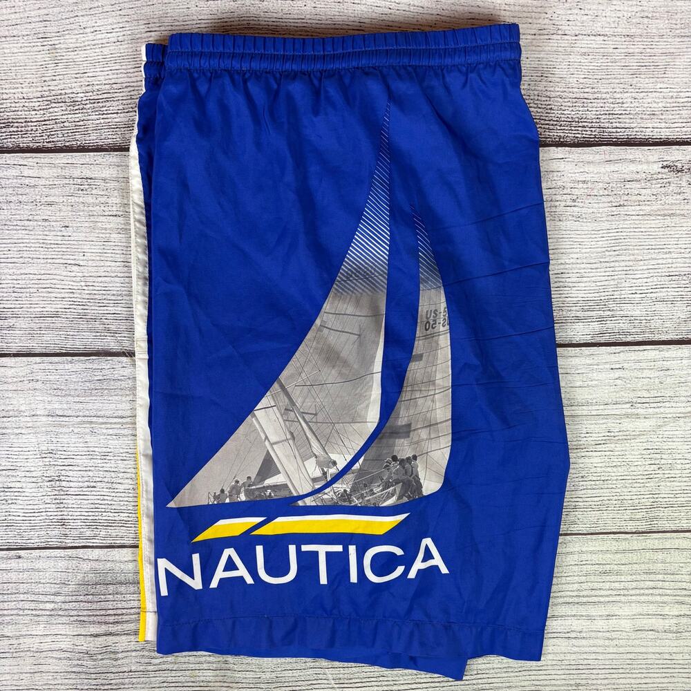 Vintage 1990s Nautica Sailing Swim Trunks
